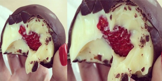 Comidas afrodisiacas - bombom com brigadeiro branco e morango Comidas afrodisiacas - bombom com brigadeiro branco e morango