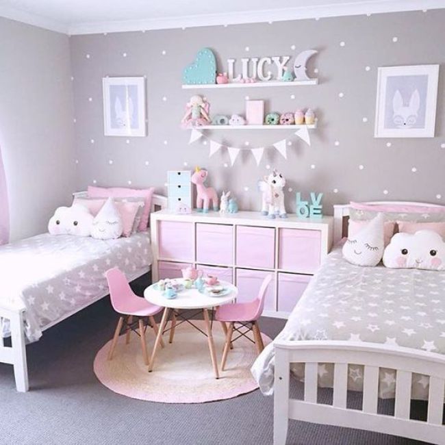dicas decoração de quarto menina irmãs