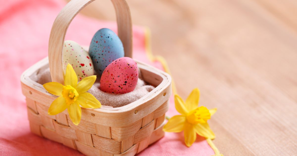 cesta de ovo de páscoa