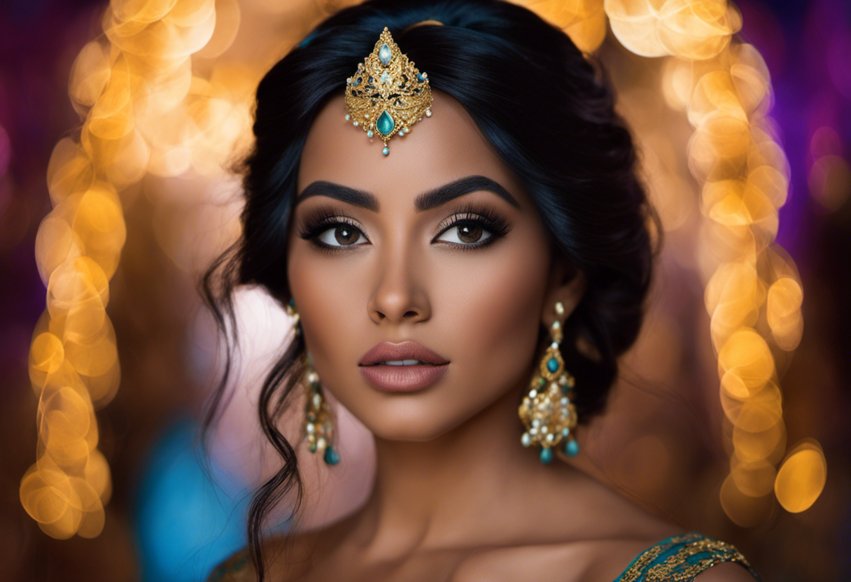 An enchanting image capturing the essence of Princess Jasmine's hair