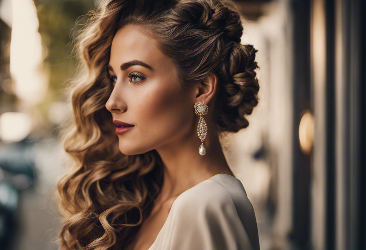 An image featuring a woman with a side braid adorned with loose curls