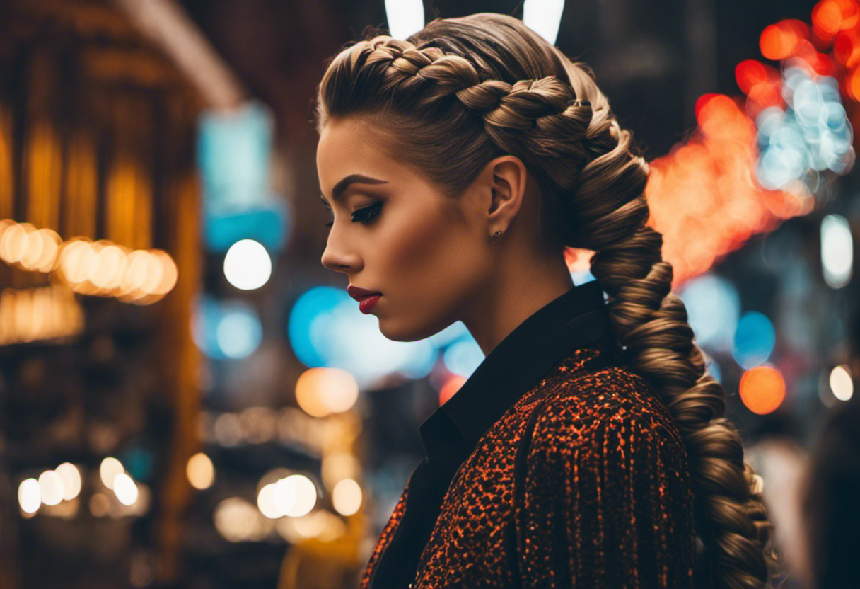 An image showcasing exquisite hairstyles with intricate braids, flawless updos, and vibrant colors