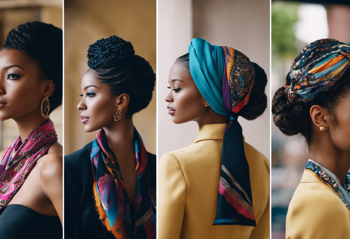 An image showcasing the versatility and style of scarf hairstyles