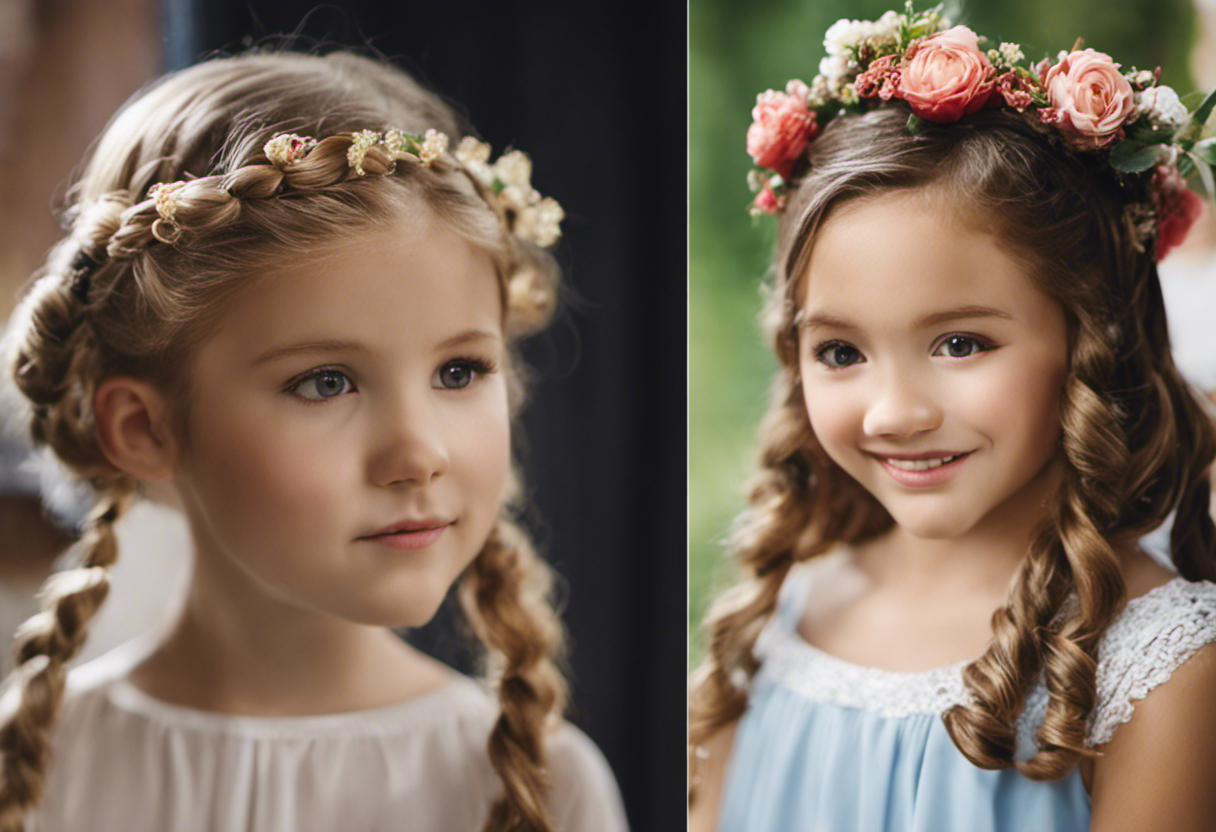 An image showcasing adorable graduation hairstyles for children, emphasizing their innocence and beauty