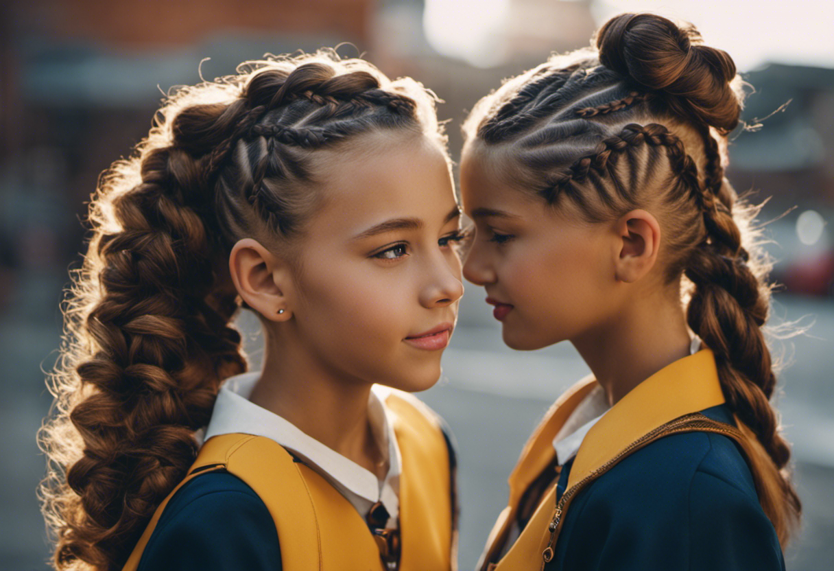 An image showcasing school hairstyles for girls with unique style and attitude