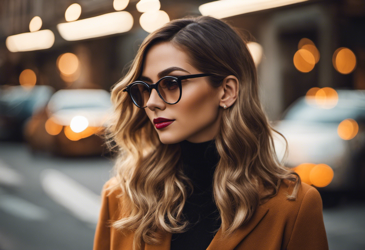 A captivating image showcasing stylish hairstyles for those who wear prescription glasses