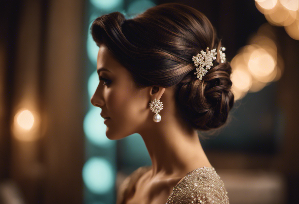 An image showcasing simple yet stylish hairstyles for special occasions at night