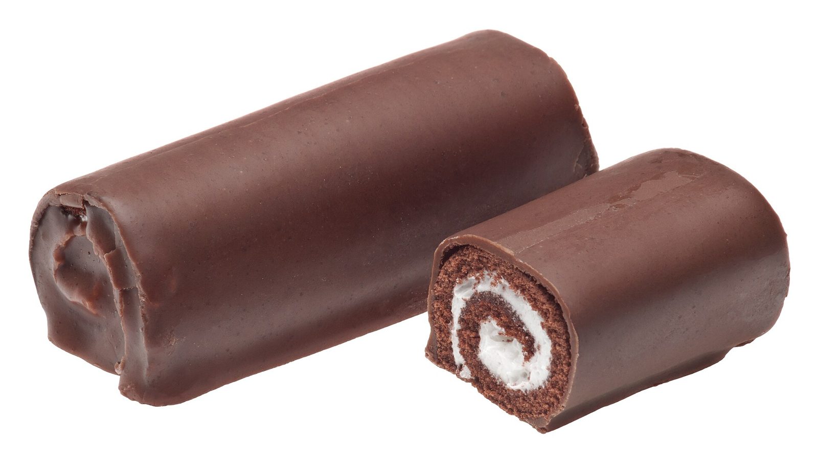 Rocamboles de chocolate com recheio branco