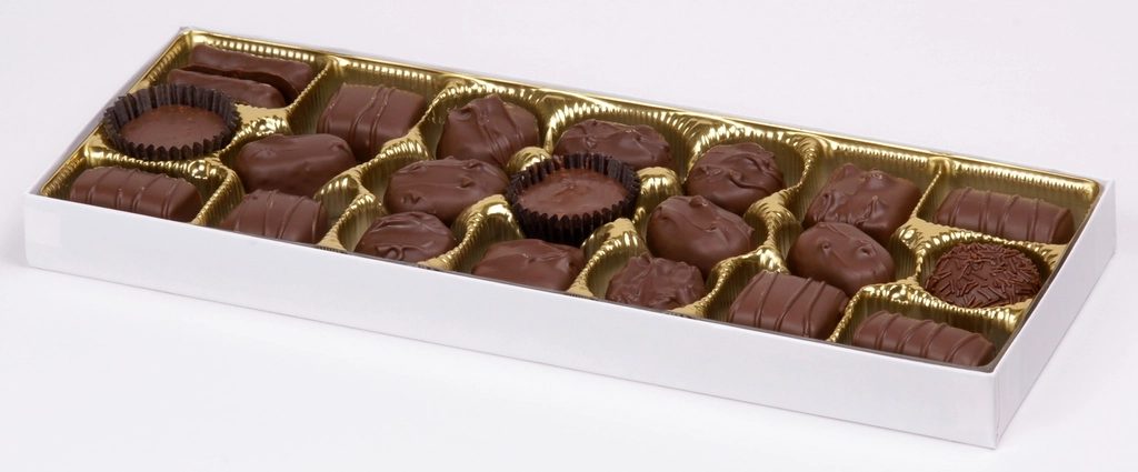 Caixa com chocolates sortidos
