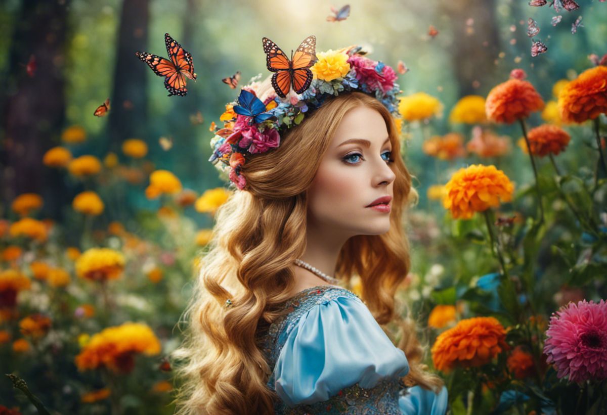 An enchanting image for a blog post about "Alice's Hairstyle in Wonderland: Mesmerizing Magic