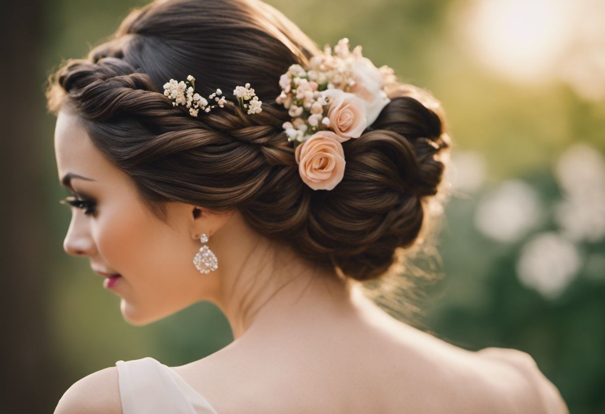 Penteado para madrinha de casamento com cabelo médio