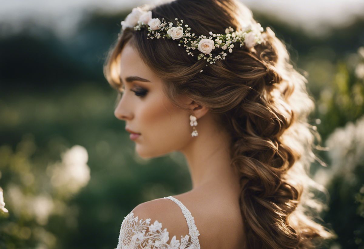 An image showcasing a delicate hairstyle for dresses with thin straps