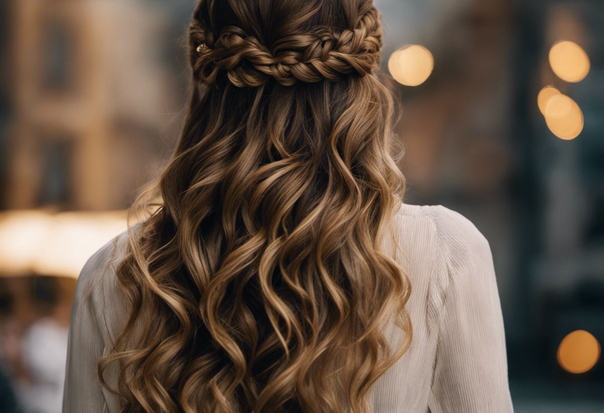 An image showcasing the versatility and charm of "meio preso meio solto" hairstyles
